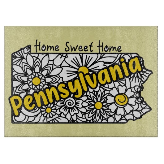 Pennsylvania Doodle Blume Schneidebrett (Vorderseite)