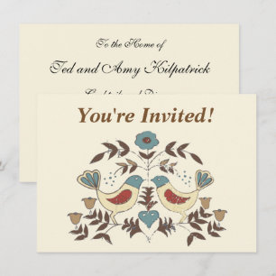 Pennsylvania Dutch Amish Hex Sign Bird Americana Einladung