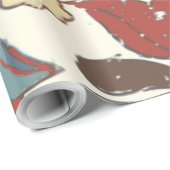 Pennsylvania Dutch Amish Hex Sign Bird Americana Geschenkpapier (Rolleneckpunkt)