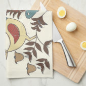 Pennsylvania Dutch Amish Hex Sign Bird Americana Geschirrtuch (Viertel Falte)