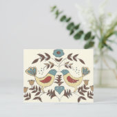 Pennsylvania Dutch Amish Hex Sign Bird Americana Postkarte (Stehend Vorderseite)