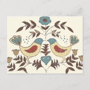 Pennsylvania Dutch Amish Hex Sign Bird Americana Postkarte