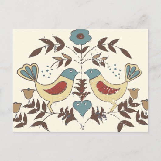 Pennsylvania Dutch Amish Hex Sign Bird Americana Postkarte (Vorderseite)