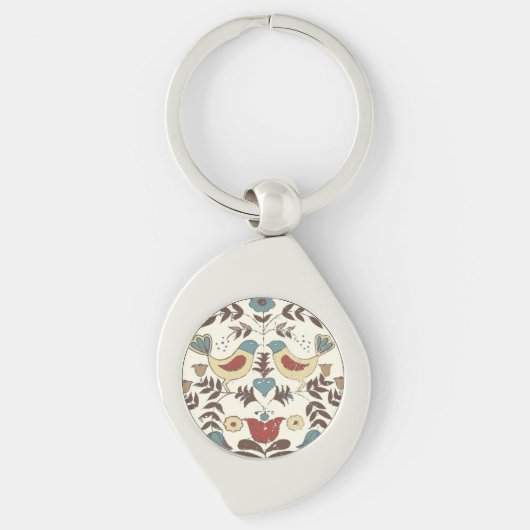 Pennsylvania Dutch Amish Hex Sign Bird Americana Schlüsselanhänger (Vorderseite)