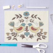 Pennsylvania Dutch Amish Hex Sign Bird Americana Seidenpapier (Handwerk)