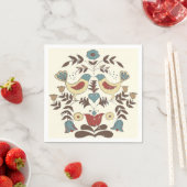 Pennsylvania Dutch Amish Hex Sign Bird Americana Serviette (Beispiel)