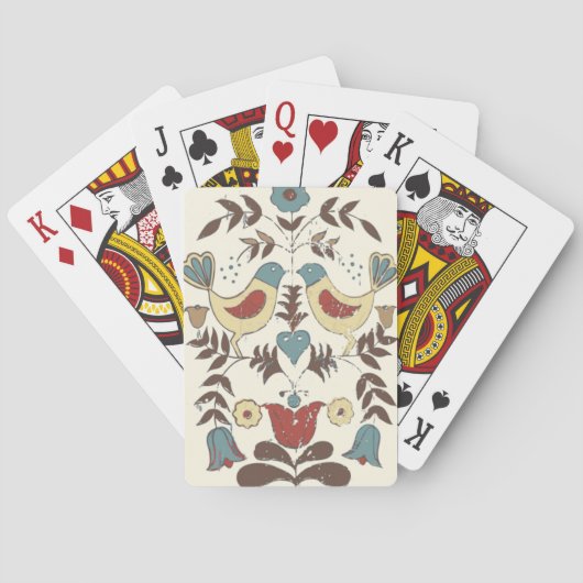 Pennsylvania Dutch Amish Hex Sign Bird Americana Spielkarten (Rückseite)