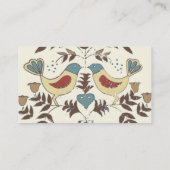 Pennsylvania Dutch Amish Hex Sign Bird Americana Visitenkarte (Rückseite)