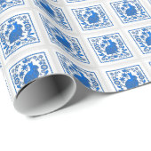 Pennsylvania Dutch, Delft Windmill Designs Geschenkpapier (Rolleneckpunkt)