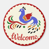 Pennsylvania Dutch Hex Sign fügt Text hinzu Magnet (Vorne)