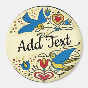 Pennsylvania Dutch Hex Sign fügt Text hinzu Magnet