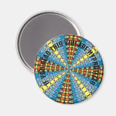 Pennsylvania Dutch Hex Sign Spring Green und Blue Magnet (Vorderseite/Rückseite)