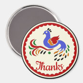 Pennsylvania Dutch Hex Sign , Text hinzufügen Magnet (Vorderseite/Rückseite)