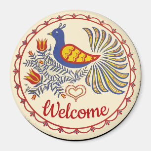 Pennsylvania Dutch Hex Sign , Text hinzufügen Magnet