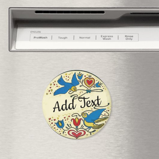 Pennsylvania Dutch Hex Sign , Text hinzufügen Magnet (In Situ (Geschirrspüler))