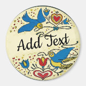 Pennsylvania Dutch Hex Sign , Text hinzufügen Magnet (Vorne)