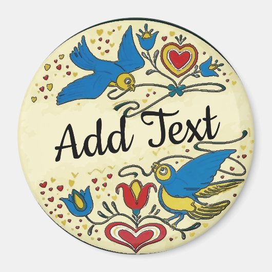 Pennsylvania Dutch Hex Sign , Text hinzufügen Magnet (Vorne)