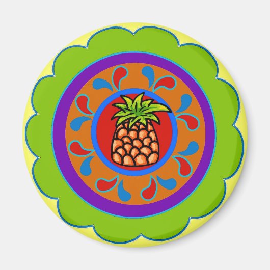 Pennsylvania Dutch Hex Sign Willkommen Magnet (Vorne)