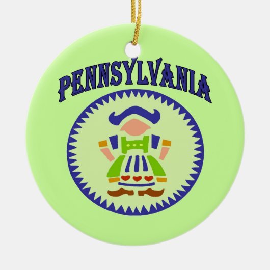 Pennsylvania Dutch Keramik Ornament (Vorne)