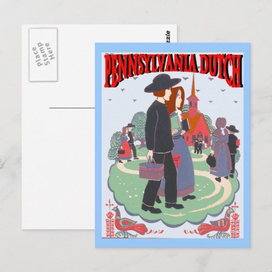 Pennsylvania Dutch Postkarte (Vorne/Hinten)