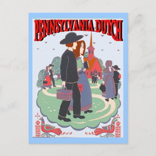 Pennsylvania Dutch Postkarte (Vorderseite)