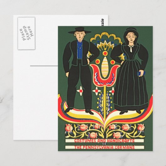 Pennsylvania Dutch Postkarte (Vorne/Hinten)