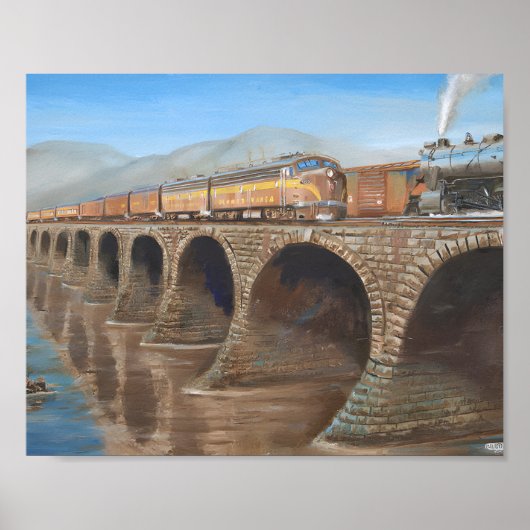 Pennsylvania Eisenbahn auf der Rockville Bridge Po Poster (Vorne)