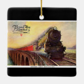 Pennsylvania-Eisenbahn Broadway begrenzt Keramikornament (Rückseite)