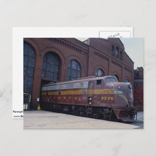 Pennsylvania Eisenbahn EMD E-8 1988 restauriert, R Postkarte (Vorne/Hinten)