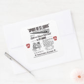 pennsylvania Eisenbahn Geist von Saint. louis Quadratischer Aufkleber (Umschlag)