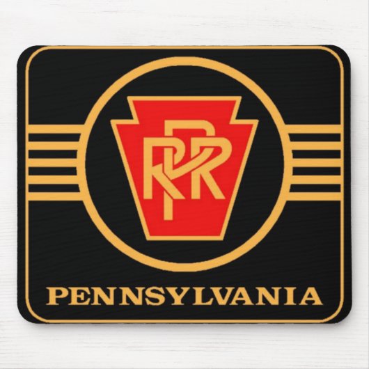Pennsylvania Eisenbahn-Logo, Black & Gold Mouse Pa Mousepad (Vorne)