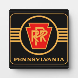 Pennsylvania Eisenbahn-Logo, Schwarz & Gold Fotoplatte