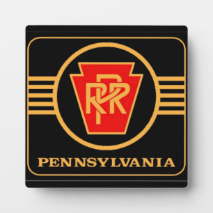 Pennsylvania Eisenbahn-Logo, Schwarz & Gold Fotoplatte