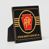 Pennsylvania Eisenbahn-Logo, Schwarz & Gold Fotoplatte (Vorderseite)
