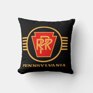 Pennsylvania Eisenbahn-Logo, Schwarz & Gold Kissen