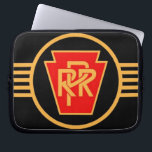 Pennsylvania Eisenbahn-Logo, Schwarz & Gold Laptopschutzhülle<br><div class="desc">Die Pennsylvania Railroad war die größte Eisenbahn in den USA,  gemessen am Verkehr und Umsatz,  während des gesamten 20. Jahrhunderts Bildkopierer Stan Feldman Juli/ 18/ 1999</div>