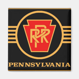 Pennsylvania Eisenbahn-Logo, Schwarz & Gold Magnet