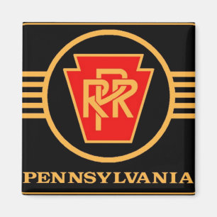 Pennsylvania Eisenbahn-Logo, Schwarz & Gold Magnet