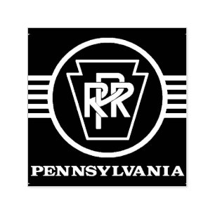 Pennsylvania-Eisenbahn-Logo-, Schwarze u. Permastempel