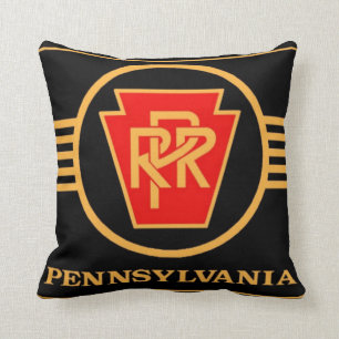 Pennsylvania-Eisenbahn-Logo, Schwarzes u. Gold Kissen