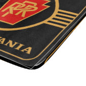 Pennsylvania-Eisenbahn-Logo, Schwarzes u. Gold Schneidebrett (Ecke)