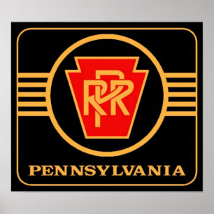 Pennsylvania-Eisenbahn-Logo, Schwarzes u. Poster