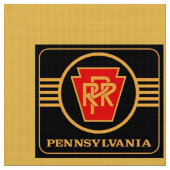 Pennsylvania-Eisenbahn-Logo, Schwarzes u. Stoff (Nahaufnahme)