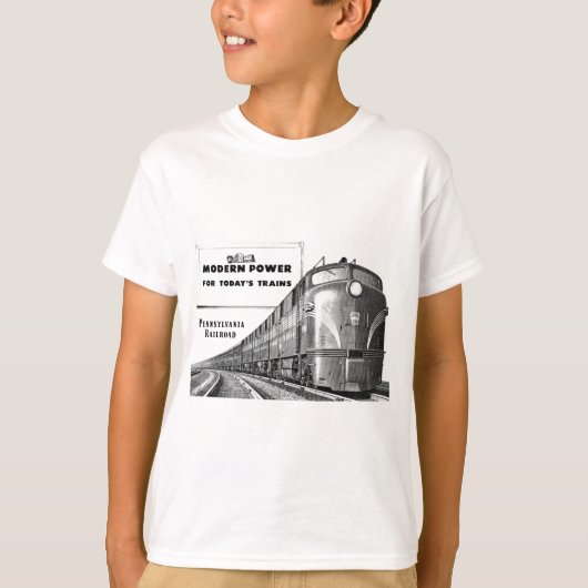 Pennsylvania-Eisenbahn-moderner Zug-Power T-Shirt (Vorderseite)