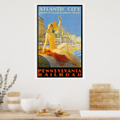 Pennsylvania Eisenbahn nach Atlantik Stadtplakat Poster (Küche)