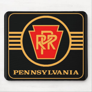 Pennsylvania Eisenbahn schwarz und gold Logo Mouse Mousepad