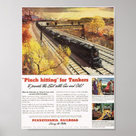 Pennsylvania Eisenbahn Tankerbahnen 1942 Poster
