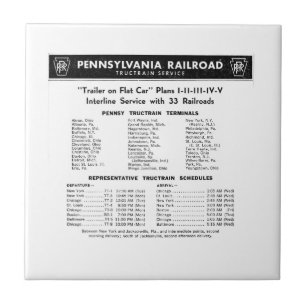 Pennsylvania Eisenbahn TOFC Zugbetrieb   Fliese