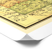 Pennsylvania Eisenbahnkarte 1895 Poster (Ecke)