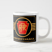 Pennsylvania Eisenbahnlogo, Black & Gold Jumbo-Tas Jumbo-Tasse (Rechts)